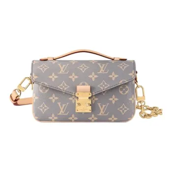 LOUIS VUITTON Canvas Messenger Bag Portable Canvas Bag Shoulder Bag Crossbody Bag Women's Blue Gray