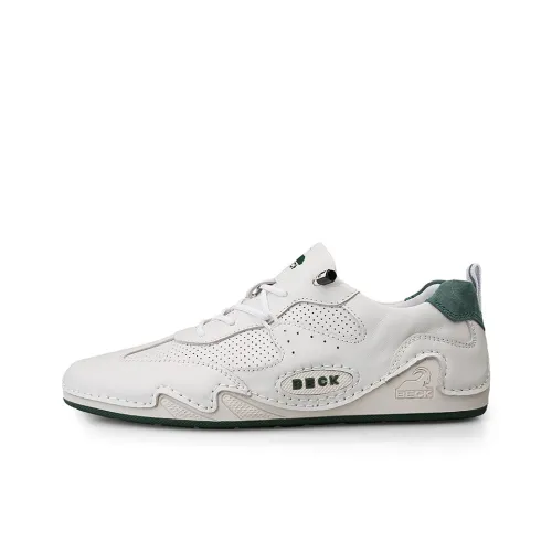 BECK Casual Shoes Men Low-Top Off White/Green