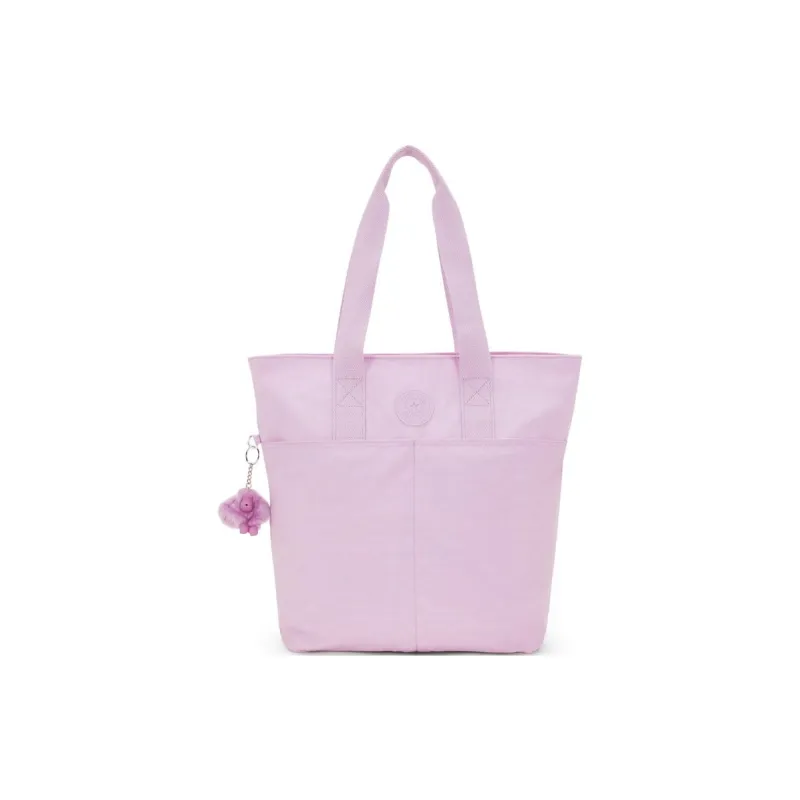 Kipling Recycled Polyamide Tote Bag, Shopping Bag, Shoulder Bag, Handbag Large Size Women's Pink-0