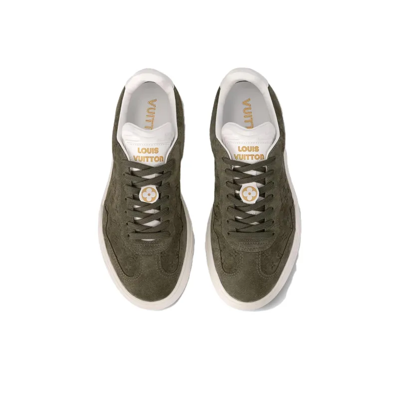 LOUIS VUITTON Groovy Low Top Skateboard Shoes Women's Green-3