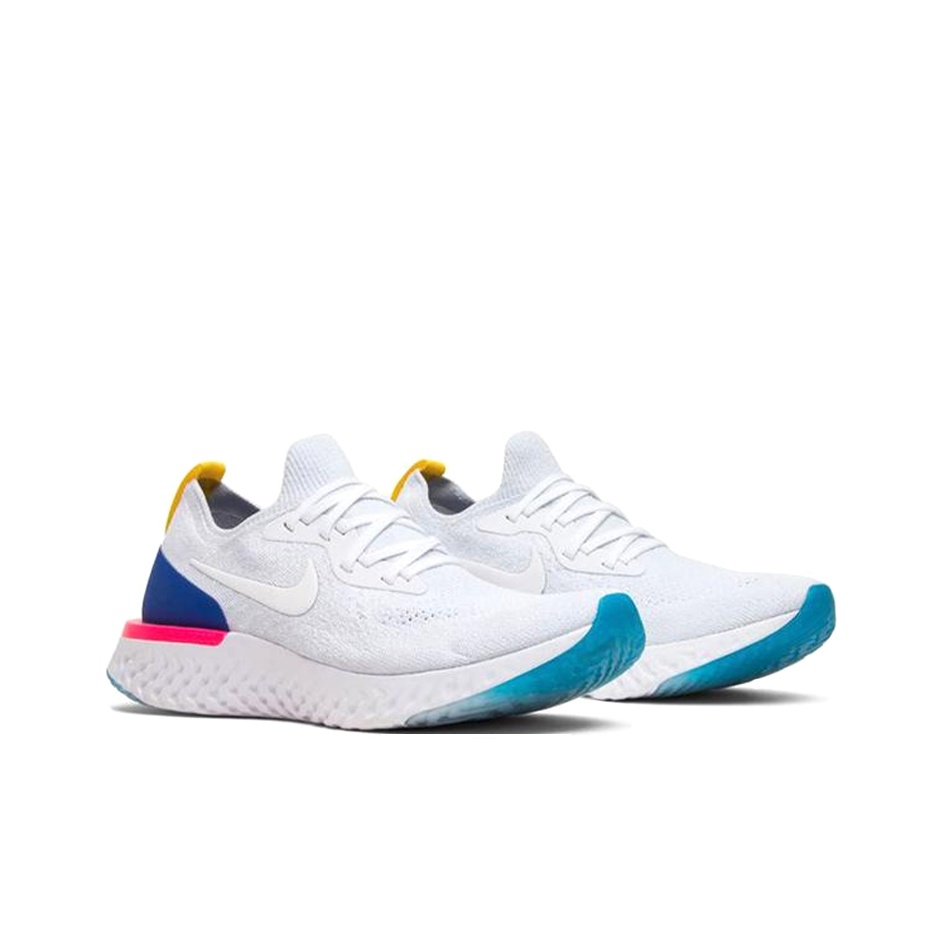 Nike Epic React Flyknit White Racer Blue Pink Blast Women s POIZON