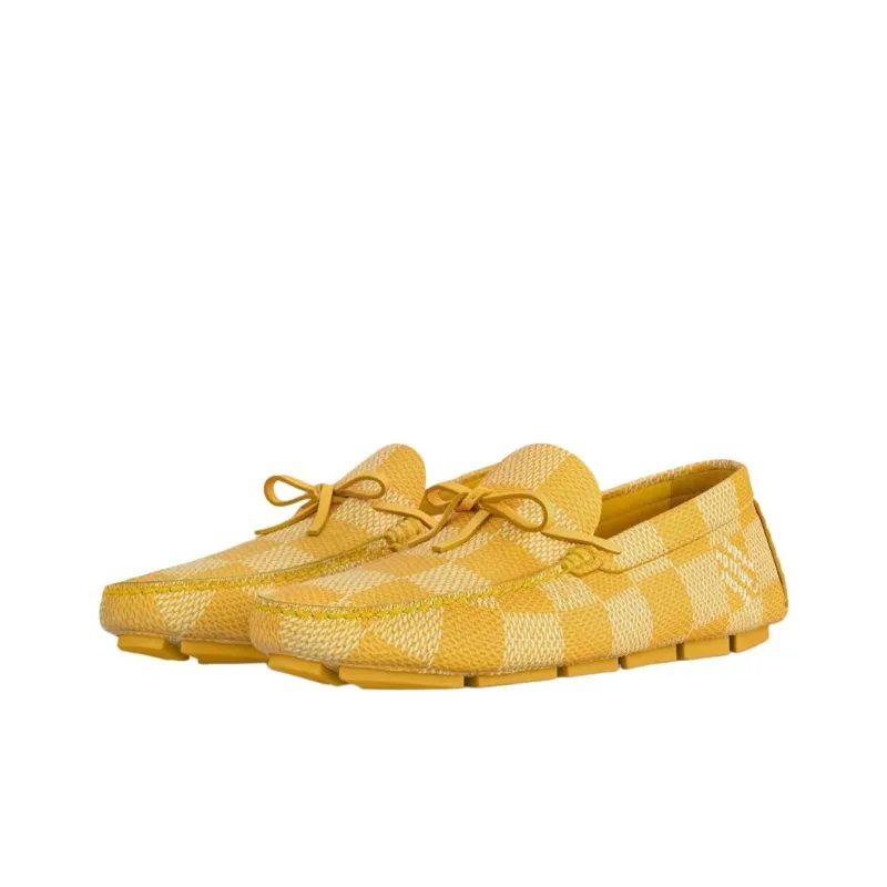 LOUIS VUITTON Driver Loafers Men's Yellow-2