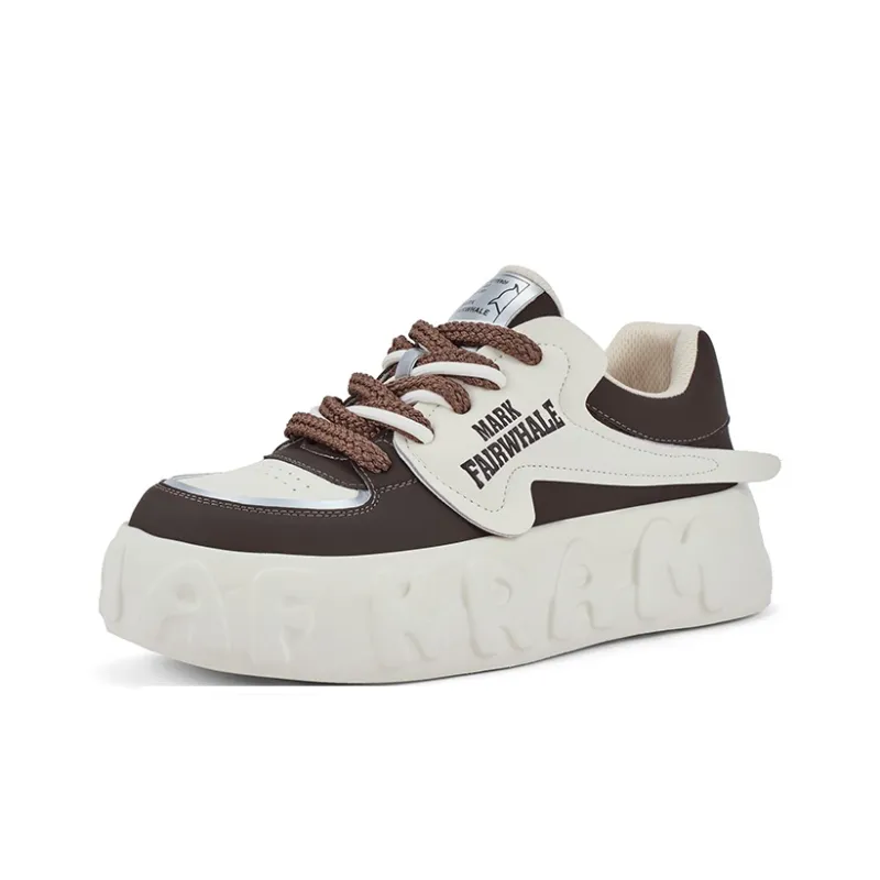 FAIRWHALE Anti Slip And Wear Resistant Coverage Balance Lightweight Height Increasing Low Top Casual Shoes Men's Coffee-1
