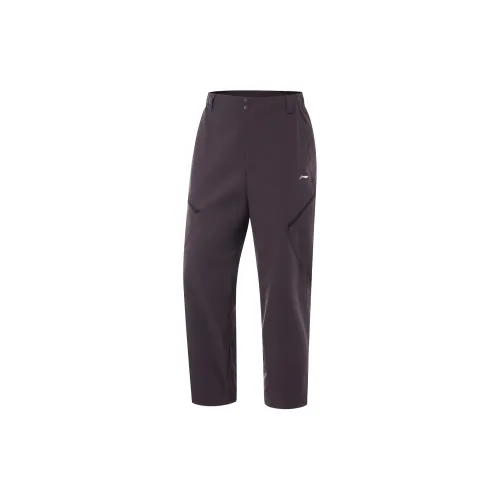 LiNing Fitness Series Casual Pants Men's Purple Fabric