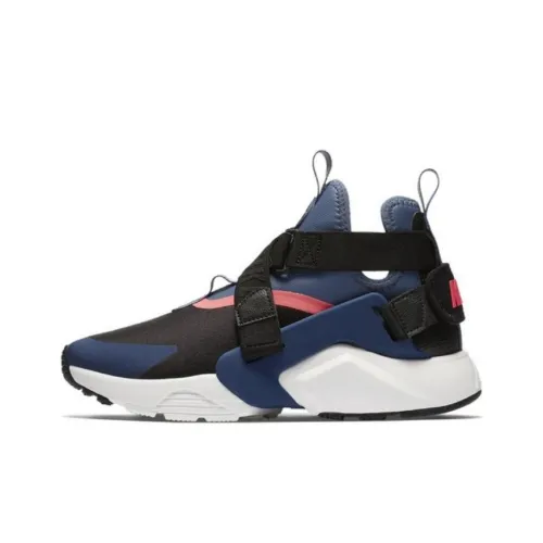 Nike Air Huarache Running Shoes Women's Mid-Top Dark Blue