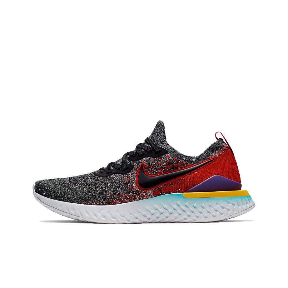 Nike running epic react flyknit sneakers in white and rose gold best sale