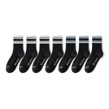 Black with White Stripes 4-Black with Blue Stripes 3[7 Pack]