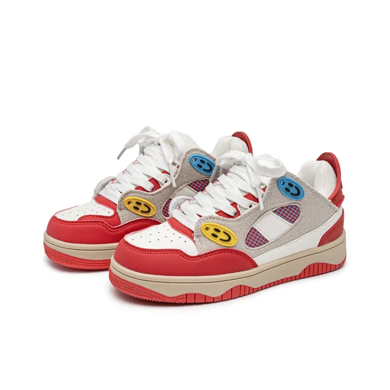 Little Red Man Anti Slip Wear Resistant Low Top Skateboard Shoes Unisex-8