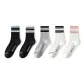 Black with Blue Stripes-Black with White Stripes-Light Gray with Black Stripes-White with Black Stripes-White with Pink Stripes[5 Pack]