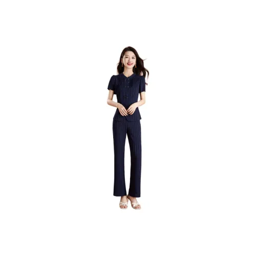 Mylan Casual Suits Women's Navy Blue