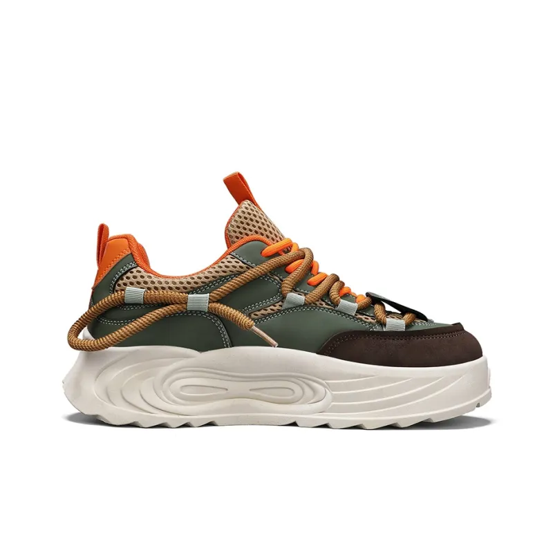 CAHHRRN Height Increasing Low Top Chunky Sneakers Men's-1