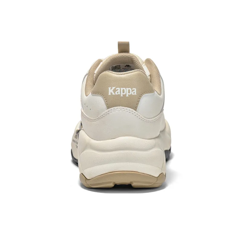 Kappa Anti Slip Wear Resistant Low Top Chunky Sneakers Unisex Winter White/Gray Khaki-4