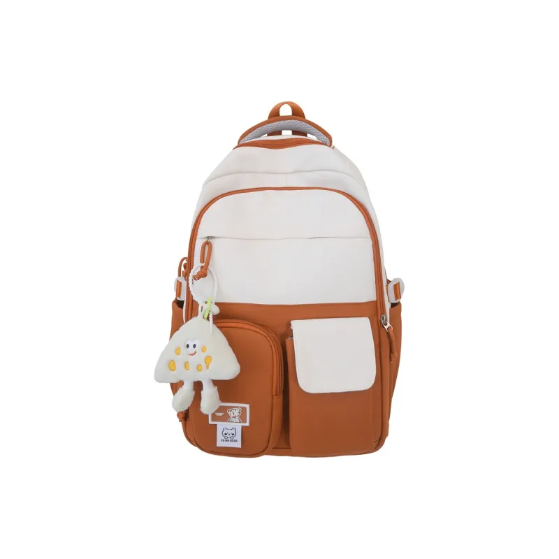 Travel Nylon Backpack Regular Women's Black/Pink/Light Blue/Light Purple/Orange-6