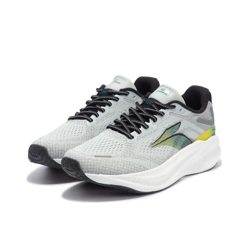 361° Foam Explosion 4.0 Wear Resistant Slip Resistant Low Top Running Shoes Men's Gray Green Black-2