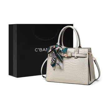 C°BANNER Cow Leather Portable Mom Bag Regular Women's White/Blue