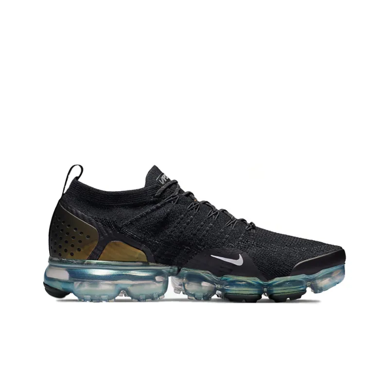 Nike Air VaporMax Flyknit 2 Black Metallic Silver Multi Color-1