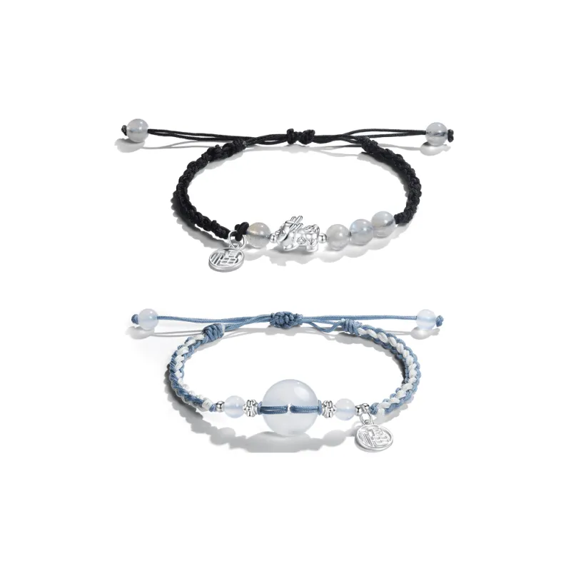 Chongqing Gold Store Chalcedony Jade Bracelets Unisex-2
