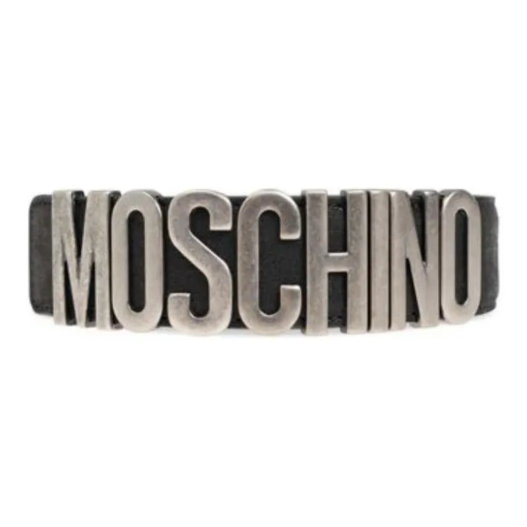 MOSCHINO Logo Plaque Belt-0