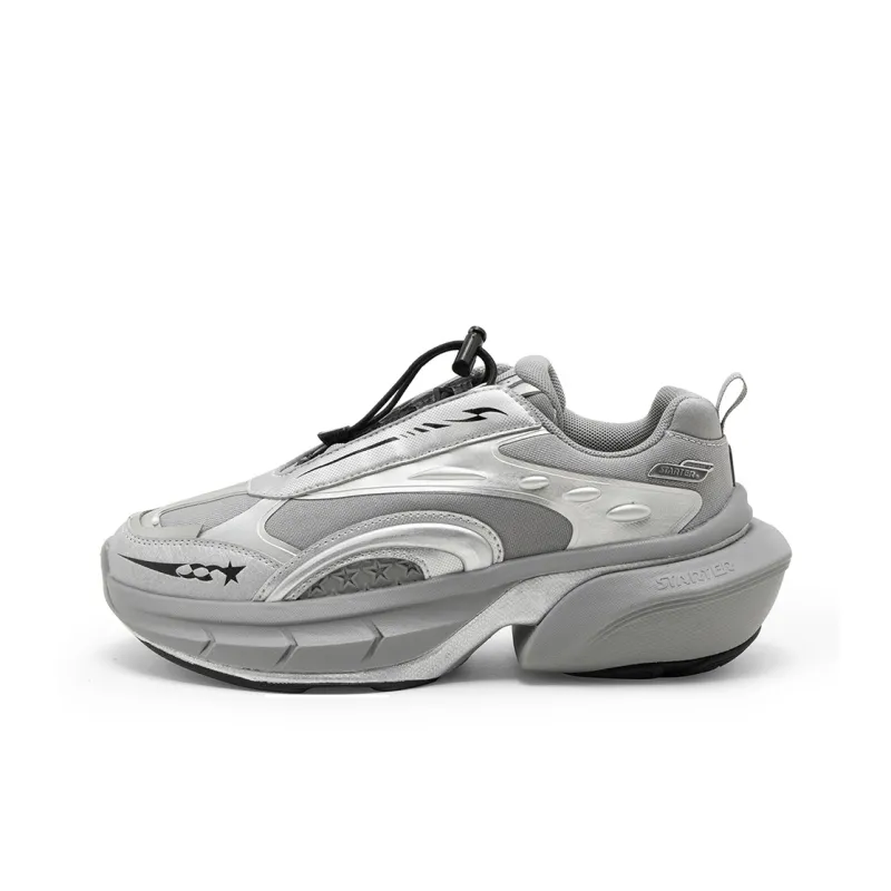 STARTER Odyssey Anti Slip Wear Resistant Low Top Chunky Sneakers Women's Gray-0