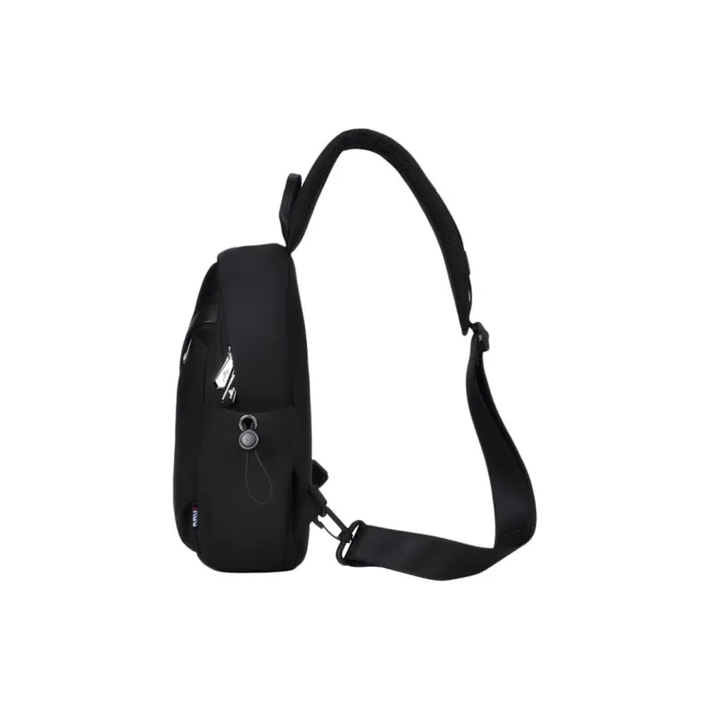 SEPTWOLVES Fabric One Shoulder Crossbody Bag, Sling Bag Regular Men's Black-3