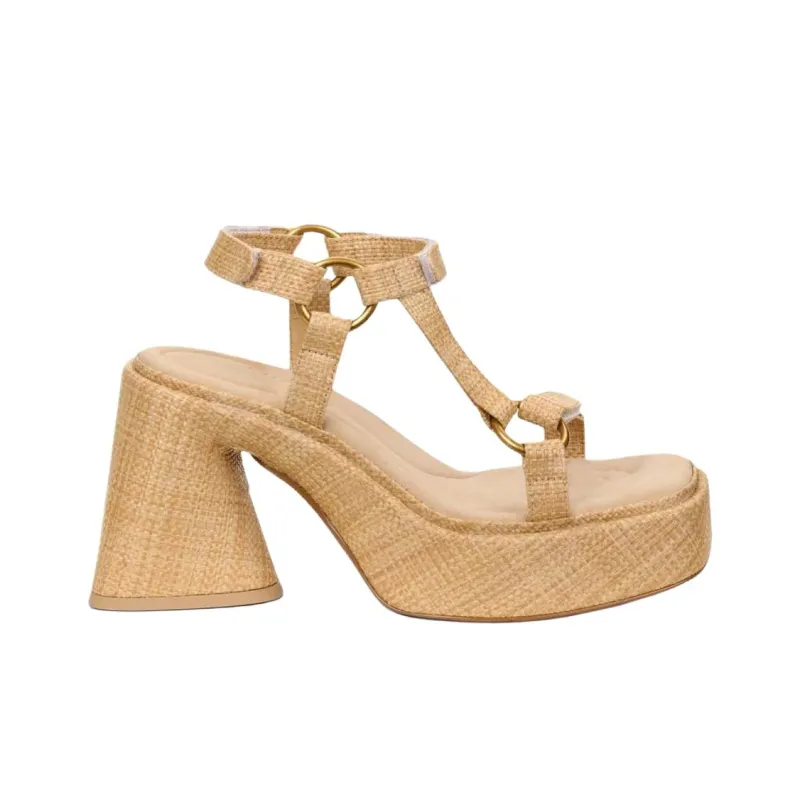CULT GAIA Erin One Strap Sandals 10cm Women's Beige-1