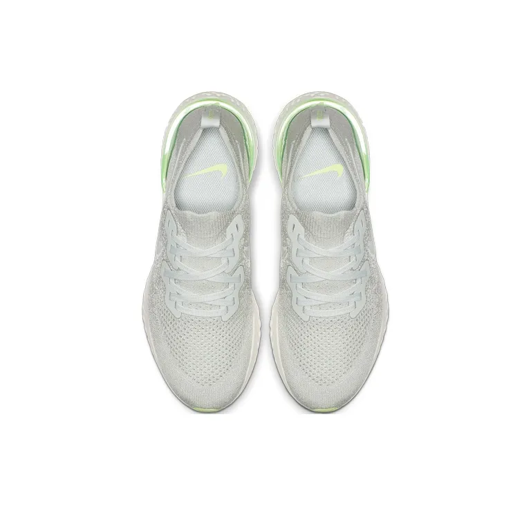 Nike Epic React Flyknit 2 Light Silver Lime Blast Women's-3