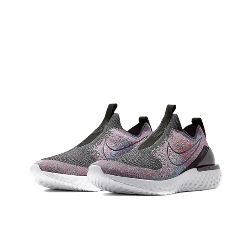 Nike Epic React Moc Flyknit Black University Red Hyper Jade-2