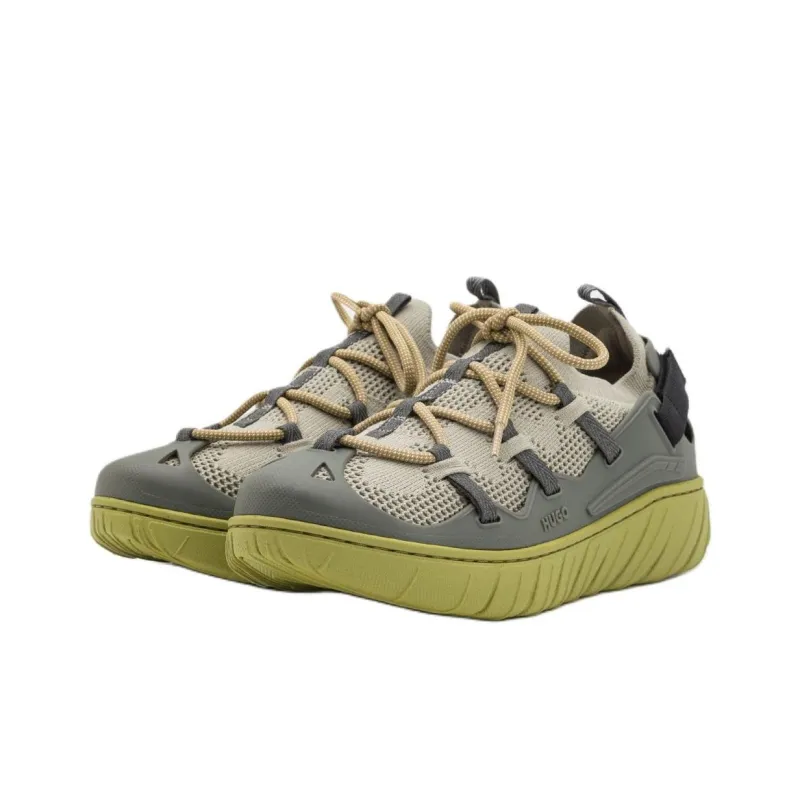 HUGO BOSS Low Top Casual Shoes Men's Gray Green-2