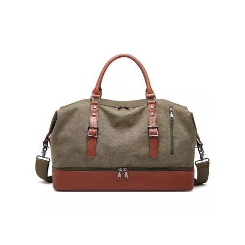 Ssweisiker PU Travel Bag Regular Unisex Brown