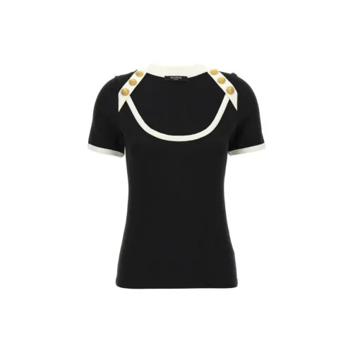 BALMAIN T-Shirts Women's Black