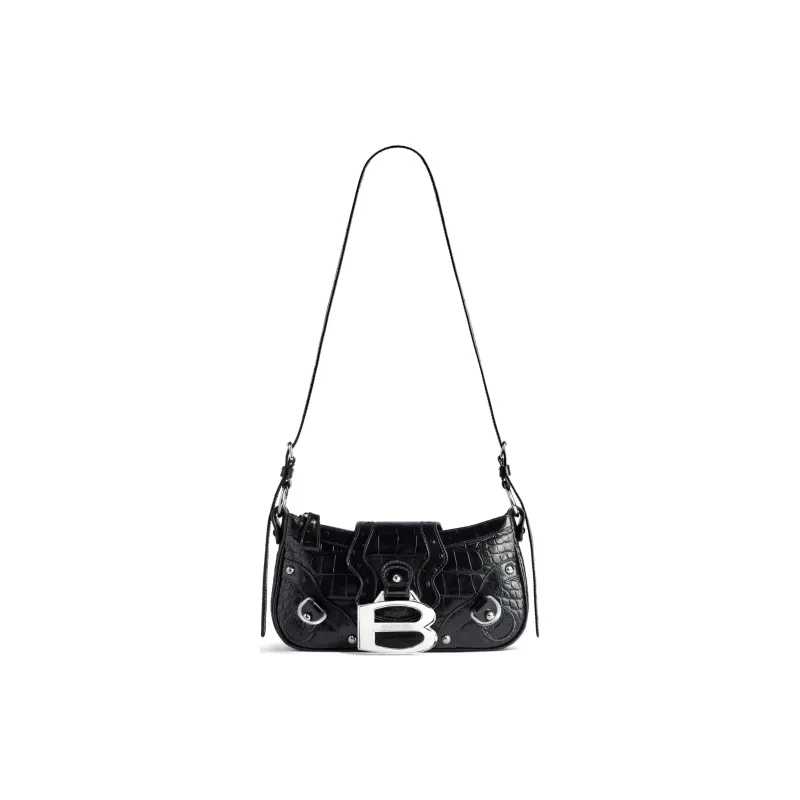 Balenciaga Esse Calfskin Crossbody Bag Shoulder Bag Women's Black-0