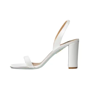 AQUAZZURA So Nude Block Strap Sandals 8.5cm Women's White