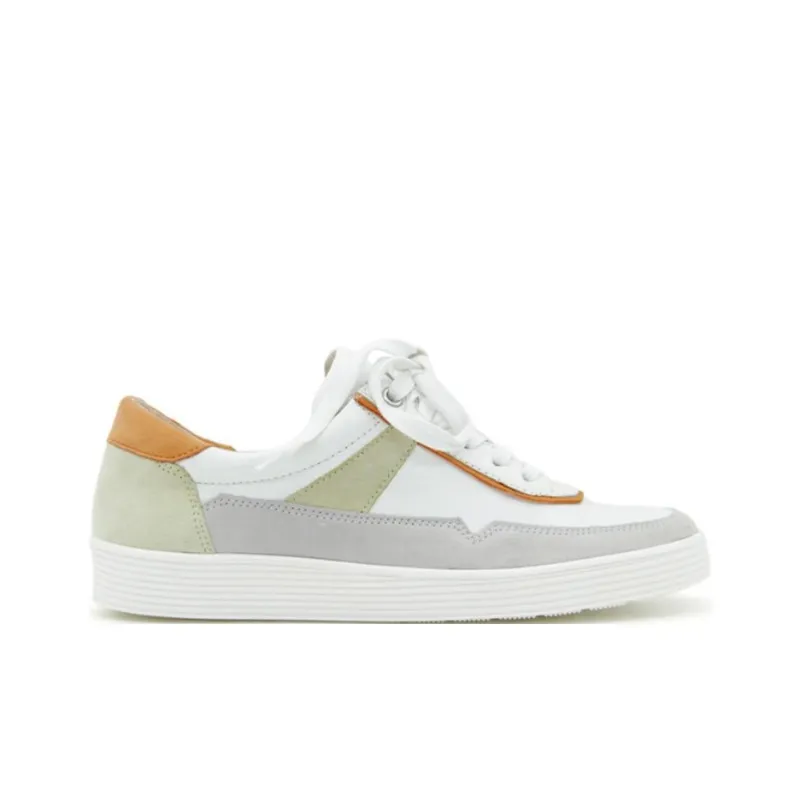 CAPRICE Non-slip Lightweight Low-Top Skateboard Shoes Women's Gray White-1