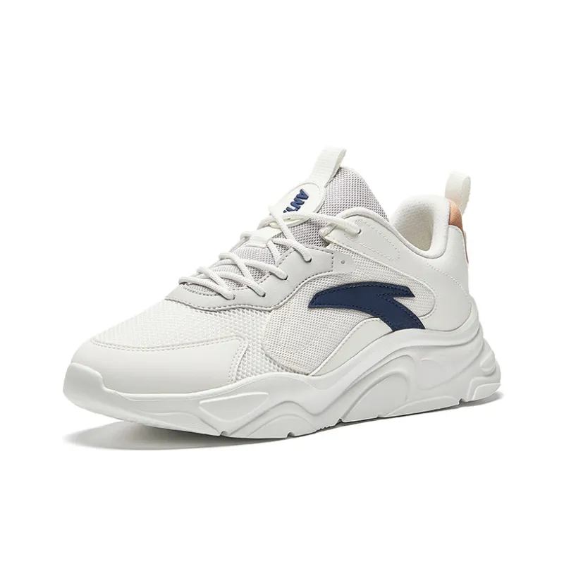 Anta Life Collection Cushioned Slip-Resistant Low-Top Casual Shoes Men's White Blue-1