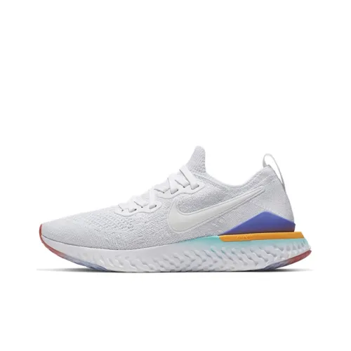 Nike Epic React Flyknit 2 White Hyper Jade Ember Glow Women's