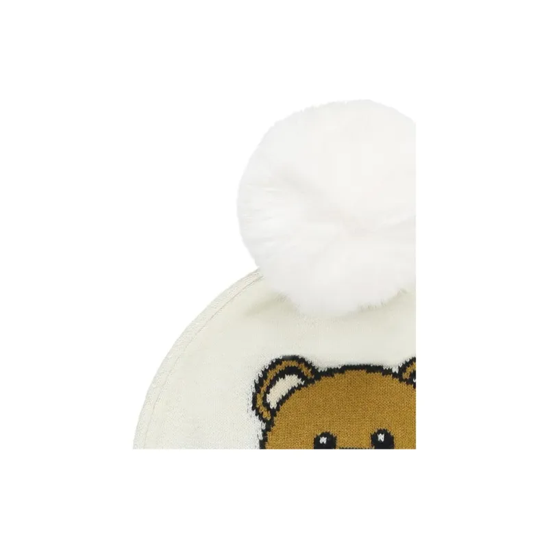 MOSCHINO Bear Intarsia Knitted Beanie-2
