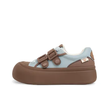 TTKJ Casual Single Shoes Low Top Women's Blue Coffee Color