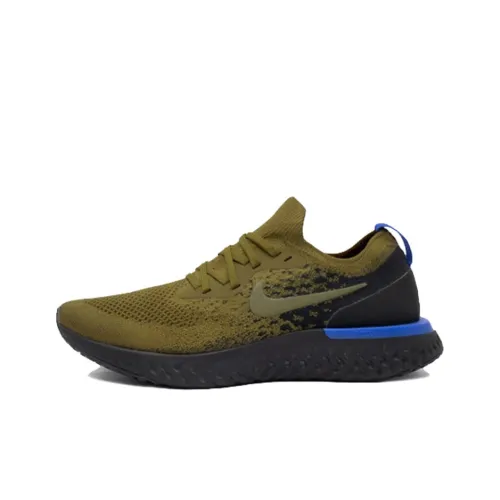 Nike Epic React Flyknit 1 Running Shoes Men Low-Top Olive Green