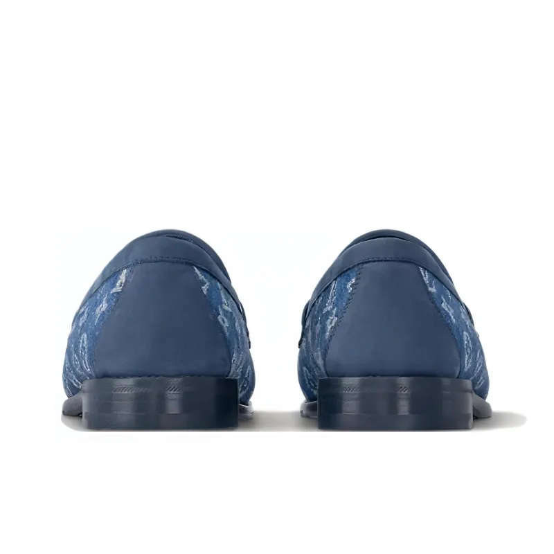 LOUIS VUITTON Major Loafers Men's Blue-3