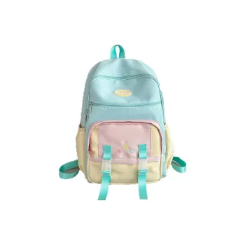 KAKAXI Nylon Backpack Women's Blue/Pink