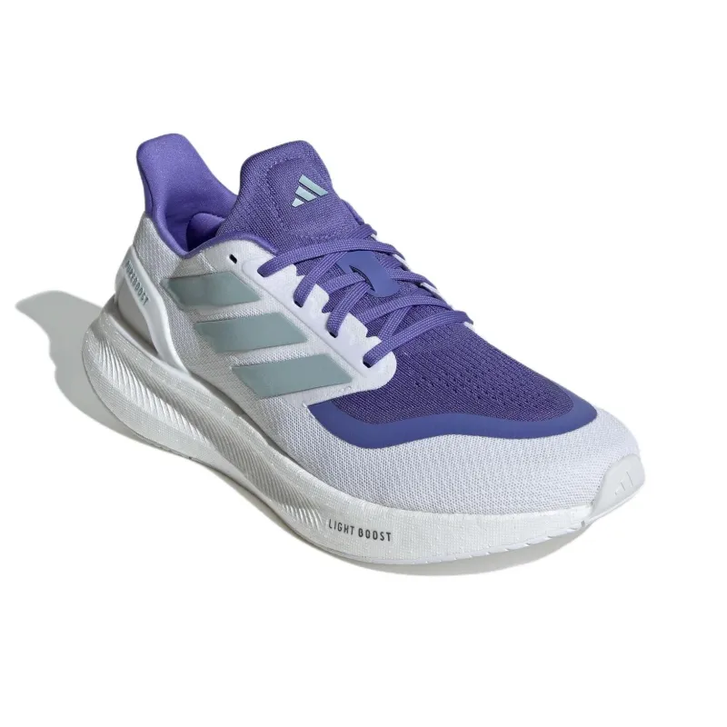 Adidas Pureboost Anti-Slip And Wear-Resistant Rebound Low-Top BOOST Technology Casual Running Shoes Men's White Blue-2
