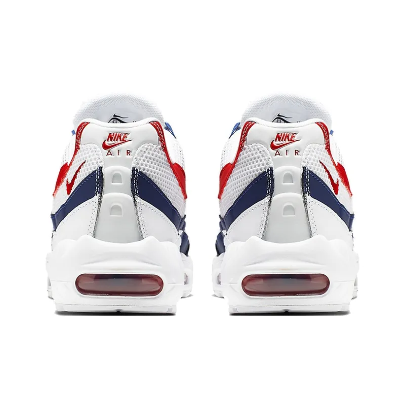 Nike Air Max 95 White Deep Royal Blue Gym Red-3