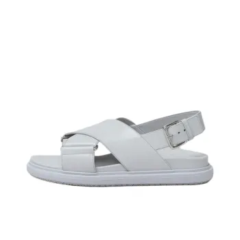 MARNI Fussbett One Strap Sandals Women's White