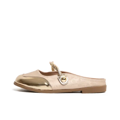 Moon Veil Wrap-toe Slippers Women's Exercise Apricot