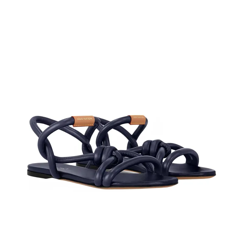 LOUIS VUITTON Rivage Strap Sandals Women's Black-1