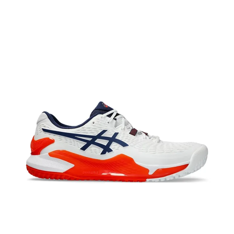 Asics Gel Resolution 9 Anti Slip Wear Resistant Low Top Tennis Shoes Men's White-1