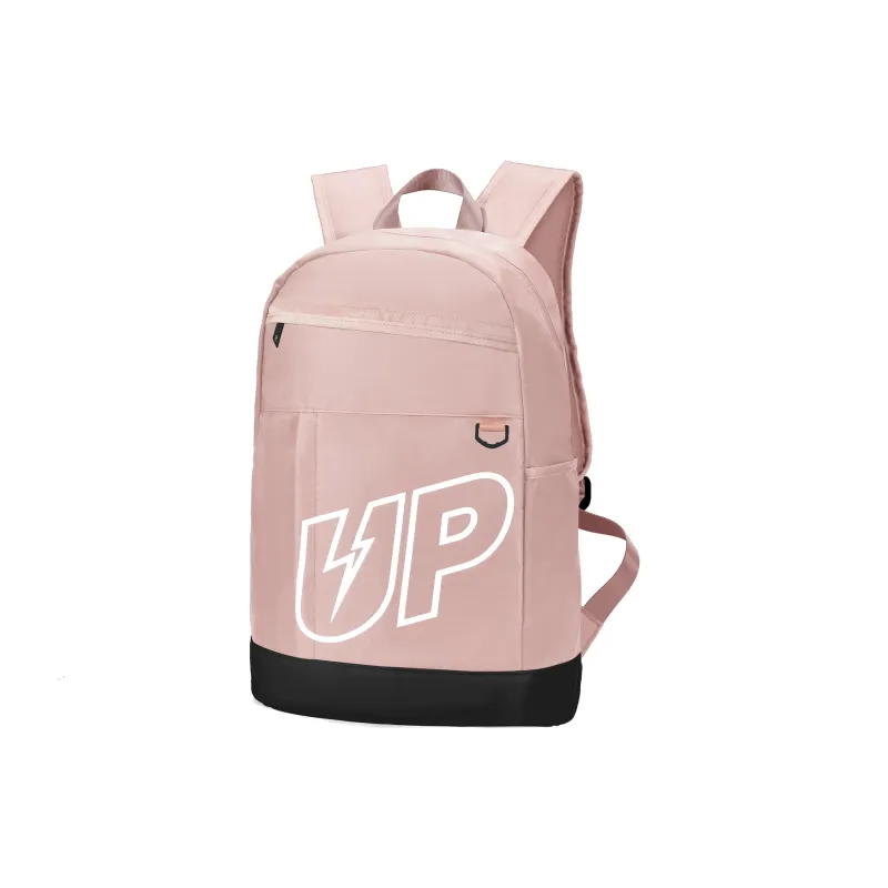 TURN UP Polyester Students Backpack Regular Unisex Black Pink-1