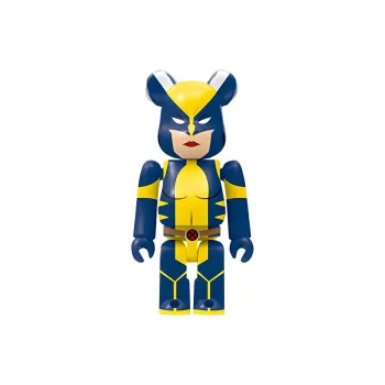 BE@RBRICK 100% Happy X-MEN X-Men Black-Clad Wolverine & Phantom Cat Trendy Figures 7cm