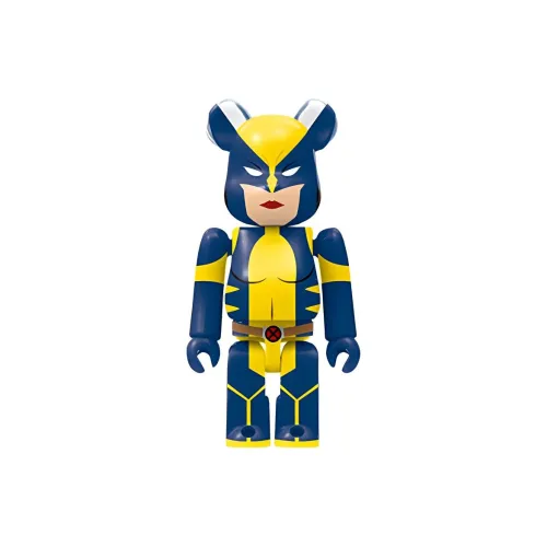 BE@RBRICK 100% Happy X-MEN X-Men Black-Clad Wolverine & Phantom Cat Trendy Figures 7cm