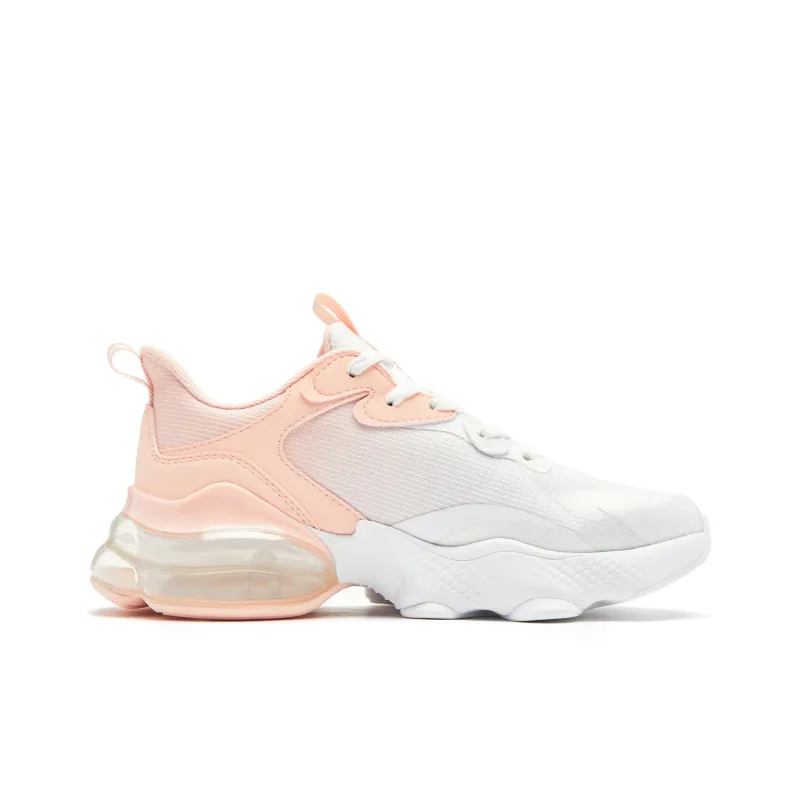 QIAODAN North Pluto 3.0 Anti Slip Wear Resistant Low Top Running Shoes Women's Jordan White Enamel Pink-1